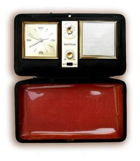   Eames Era   Portable Transistor Clock Radio in Fold up Case   Japan