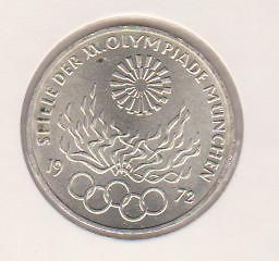 1972 J Commemorative 10 Mark Olympic Series II Silver Coin UNC