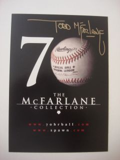 Todd McFarlane Autographed Art Card with a Letter Of Authenticity