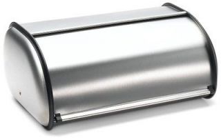   pacific stainless steel kitchen rolltop bread box 