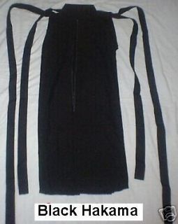 black hakama size x large 55 % cotton 45 % poly new  55 00 