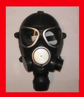 Russian Soviet USSR Army Gas Mask Black Rubber GP 7 PMK.Surplus.HELMET