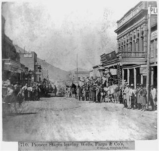 Pioneer Stage leaving Wells,Fargo & Co.s. C Street,Virgini​a City