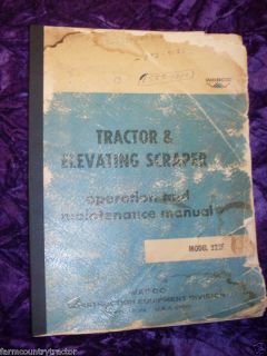 wabco 222f tractor elevating scraper operators manual  