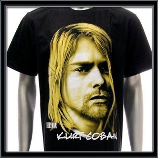 Sz L Nirvana Kurt Cobain T shirt Rock Tour 1967 1994 Concert Hard Tour 