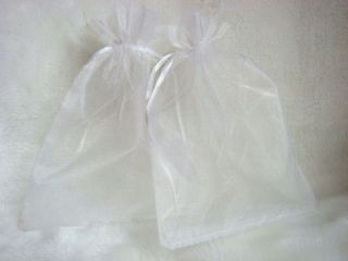   Sheer White Bulk Wedding favor bags jewelry organza gift pure pouch