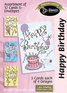 balloon and streamers birthday boxed cards set of 12 expedited