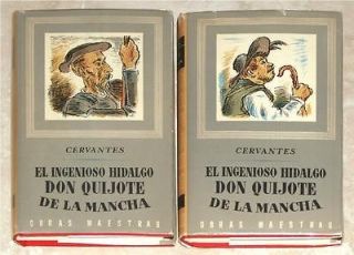 EL INGENIOSO HIDALGO DON QUIJOTE DE LA MANCHA ~ CERVANTES ~ 2 VOL 