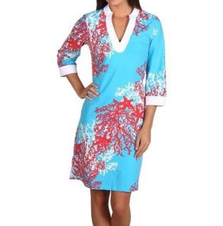 New LILLY PULITZER M fit 8 10 Joy Tunic Knit Dress Turquoise Coral 