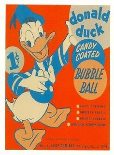 DONALD DUCK Bubble Gum 1949 RARE Retro Vintage HQ Fridge Magnet 