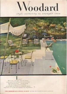 1954 Lee L. Woodard Sons Wrought Iron Patio Furniture Owosso Michigan 