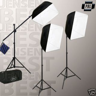 Studio Photographic Video Fluorescent Lighting Kit With Softboxes And 