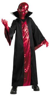 Boys DELUXE RED Alien Costume Outer Space Halloween Martian UFO M L XL 