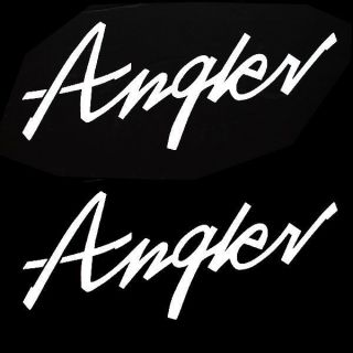 lund angler boat decals pair decal  34