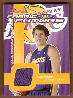 luke walton 2003 04 bowman fabric of the jersey lakers