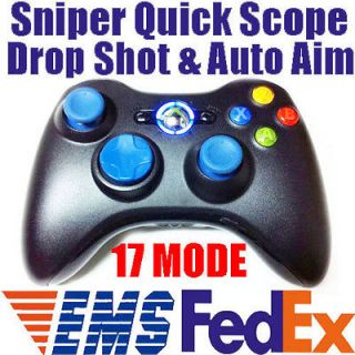 BLUE LED MW3 17 Mode Rapid Fire Modded Xbox 360 Controller Sniper 