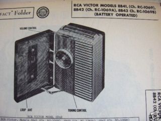 rca 8b41 8b42 8b43 portable radio photofact 
