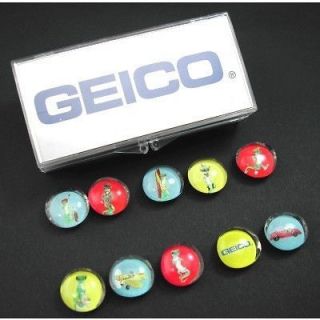 officially licensed geico gecko magnets set of 10 rare time