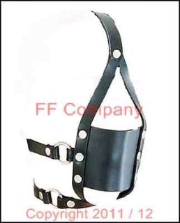 Leather Head Harness with Ball Gag Bondage Restraint Muzzle Dungeon 