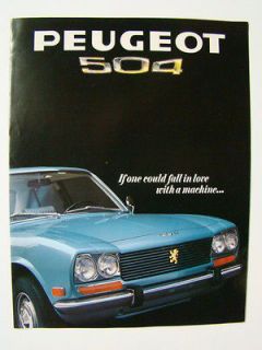 Peugeot 504 4 Door Fold Out French Compact Car Brochure 1970