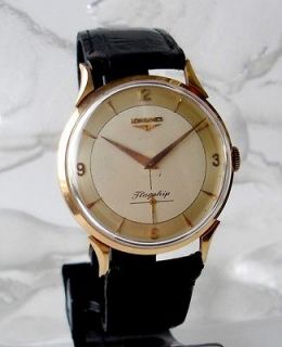 1958s LONGINES FLAGSHIP TWO TONE DIAL MANUAL WIND CaL 18K ROSE GOLD 