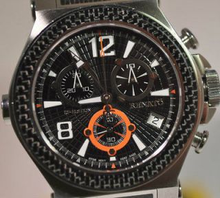   Renato Carbon Fiber Limited Edition Chronograph Rubber Strap Watch