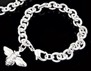 Special offer honeybee bracelet in 925sterling silver 8inch Free gift 