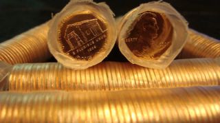 2009 P Lincoln Log Cabin penny 1 BU roll Heads/Tails Brinks Clear Wrap 
