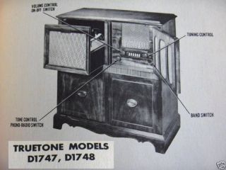 truetone d1747 d1748 phonograph radio photofact  5