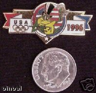 Michigan J. Frog Pin~Weightlifting~Looney Tunes~1996 Atlanta Olympics 