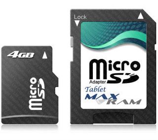 4GB Micro SD Memory Card + SD Adapter for A1CS Fusion5 Tablet & more