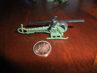 Micro Machines bell 47d MASH HELICOPTER GREEN CAMO **FREE US & CA 