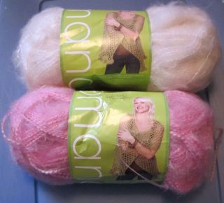 lion brand romance yarn snowdrop or cherry blossom more options