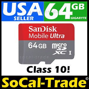 SanDisk 64GB MicroSD HC Mobile Ultra Class 10 Memory Card 64G SDSDQUA 