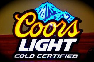 coors light led sign w changing mountain colors new returns