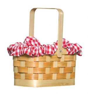 gingham basket for little red riding hood costume one day