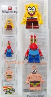 LEGO magnet Spongebob SquarePants Minifig Minifigure Patrick Star Mr 