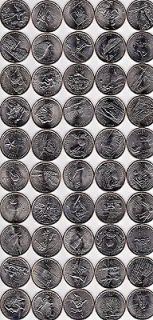 uncirculated denver state quarters all 50 nice coins 2 time