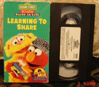 SESAME STREET Kids Guide To Life LEARING TO SHARE Vhs Educational 