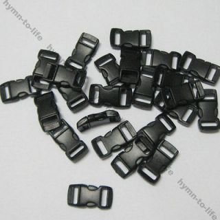 100 pcs small Black plastic Buckles for 3/8 Bracelets belt M067B 10