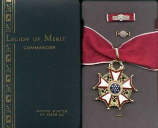 Newly listed Legion of Merit Commanders rank named cased/box set LOM