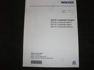 wacker 20h p lombardini engine parts manual 