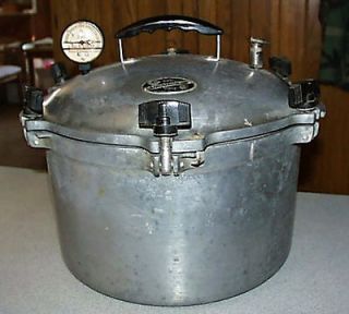 Vintage All American 15.5 Qt Pressure Canner Cooker #7 w/ Canning Rack