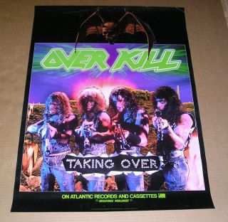 over kill taking over poster rare anthrax metallica time left