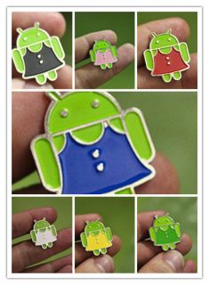 Badge Android Pin Brooch Long skirt Swing Dress Petticoat limited 