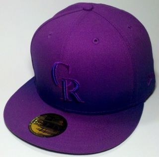   Rockies SUBTILE Authentic 59Fifty MLB Fitted Hat Purple/Dark Purple