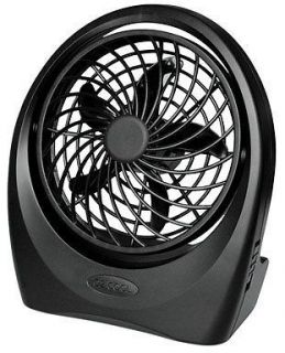   Operated Portable Desk Fan with adapter   O2 Cool   Model 1121 Black