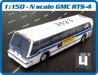 scale 1/150 GMC RTS MTA New York City Bus   Handmade Model