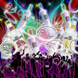 x8 club alcohol party hip hop background backdrop one