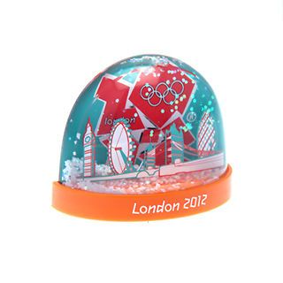 Orange Snow Fall Fridge Magnet London 2012 Olympic Logo London 